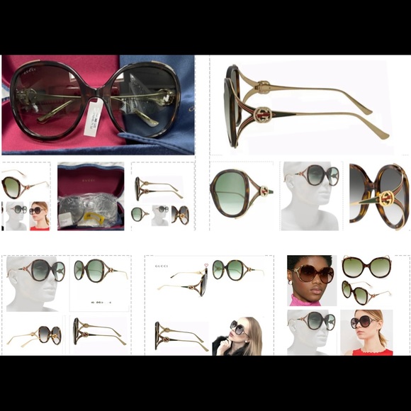 GUCCI OVERSIZED OVAL WITH STATEMENT ARMS WITH GUCCI’S LOGO SUNGLASSES main image 8
